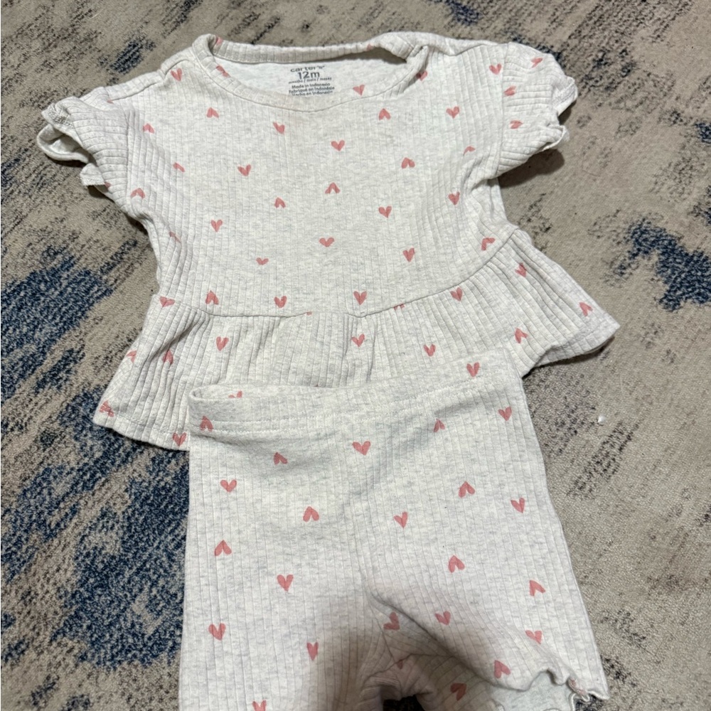Adorable Heart Print Baby Outfit